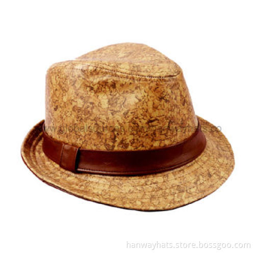 Classic Cotton Twill Ladies' Fedora Hats with Self Band and Loop Trim